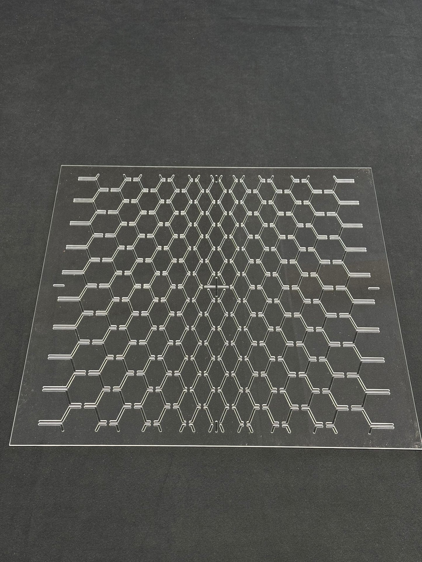 Stitching template Pressed hexagons