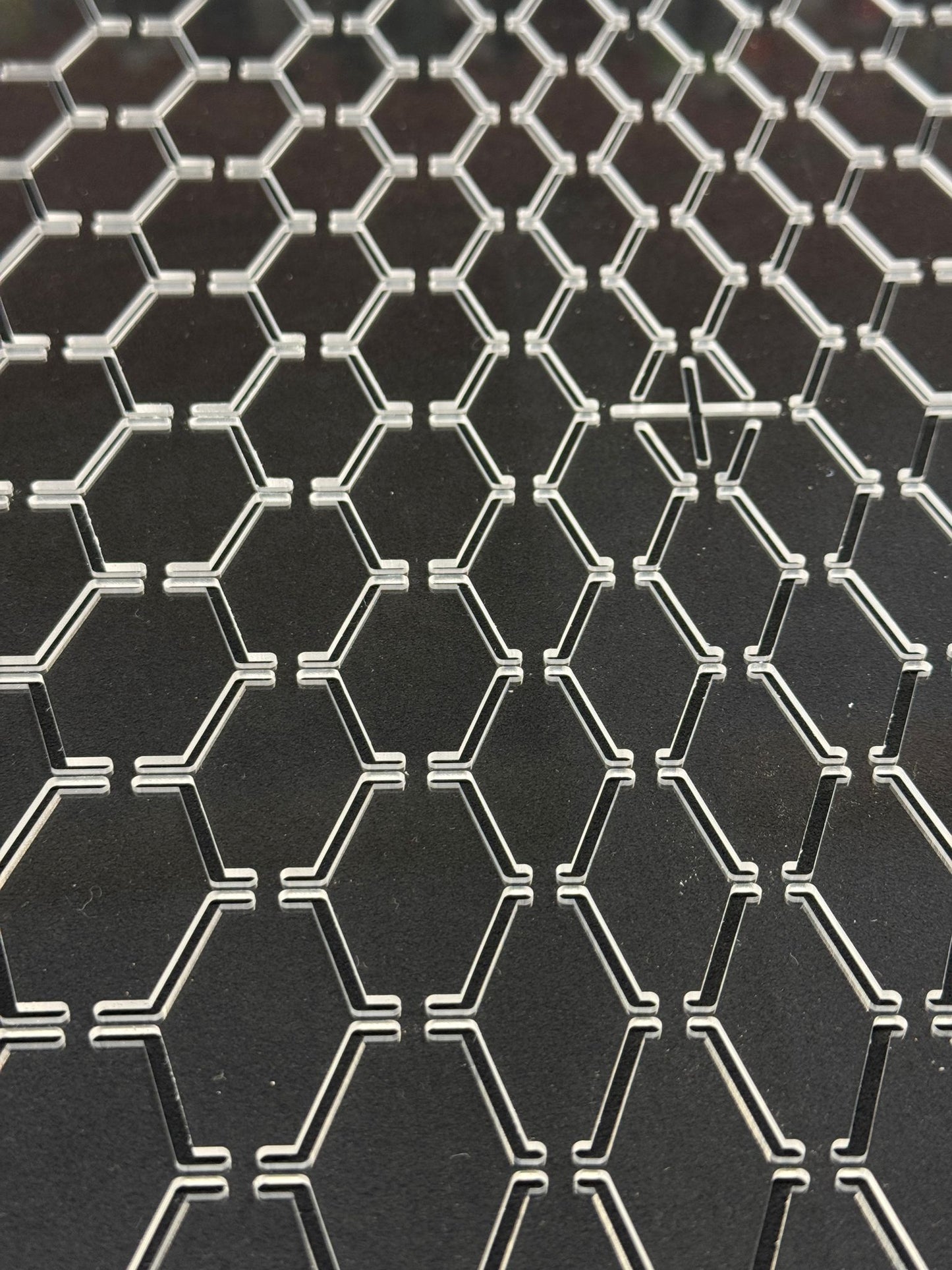Stitching template Pressed hexagons