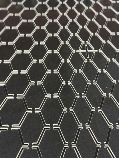Stitching template Pressed hexagons
