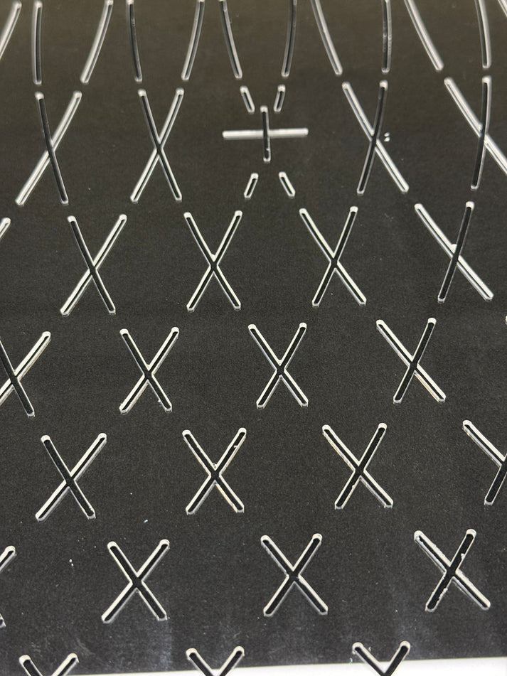 Stitching template Double curved lines – Upholstery shop