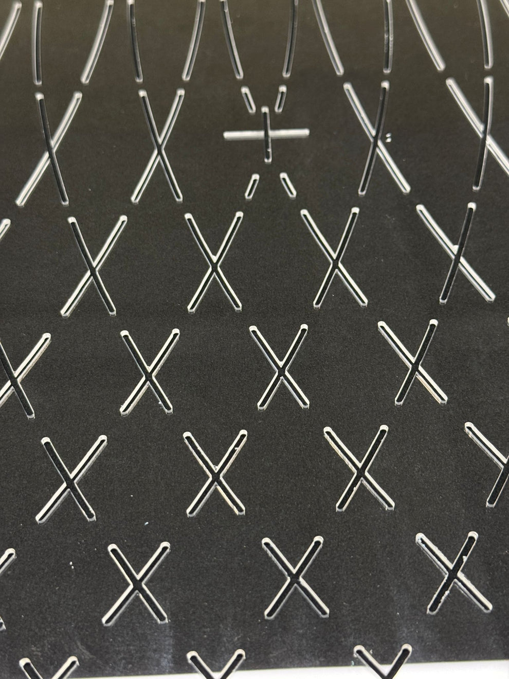 Stitching template Double curved lines – Upholstery shop