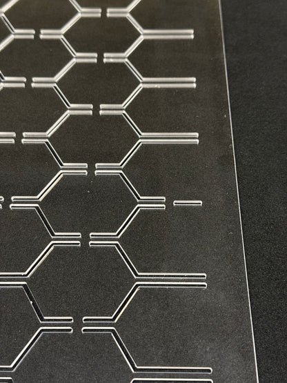 Stitching template Hexagons