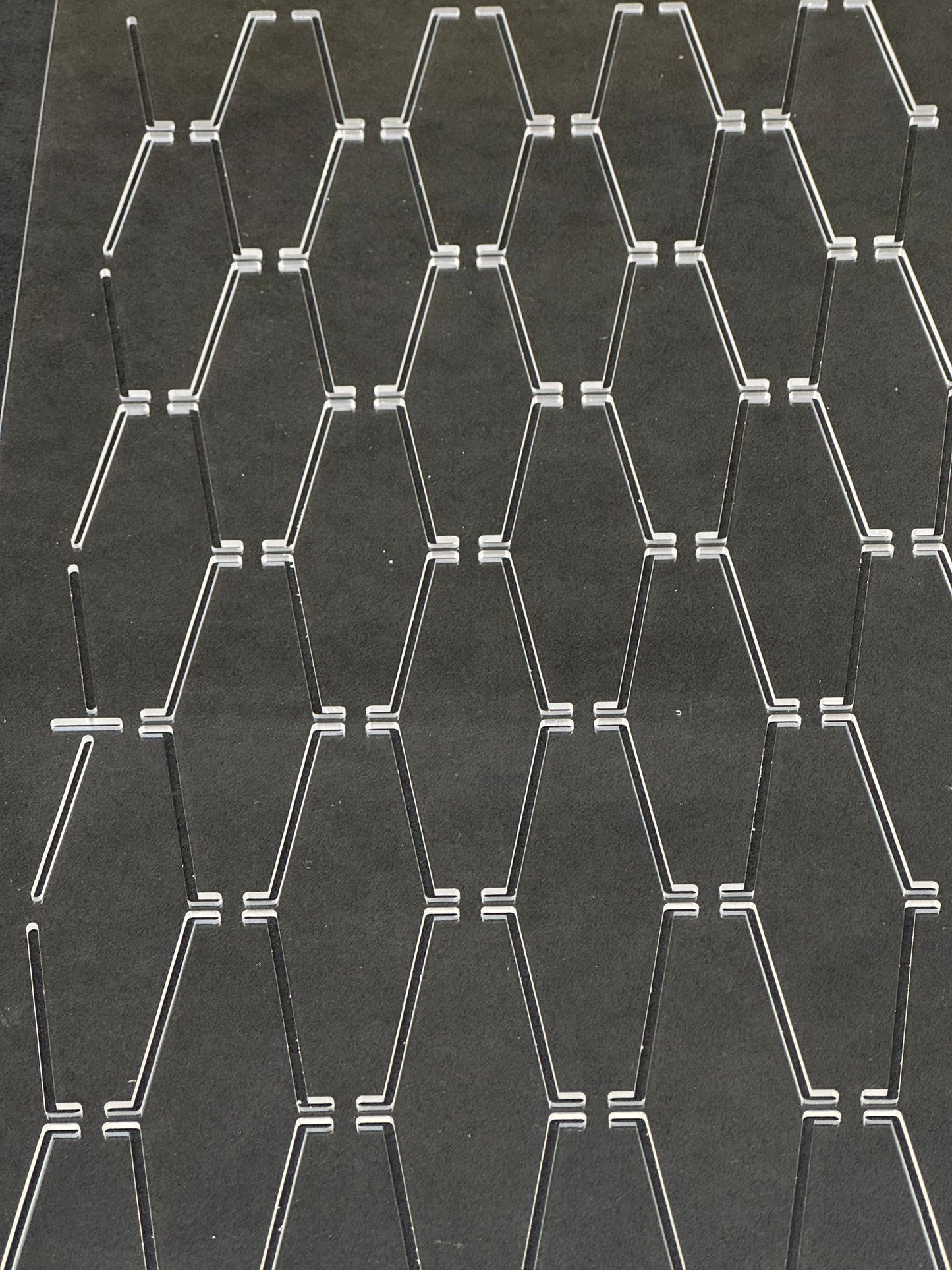 Stitching template High hexagons