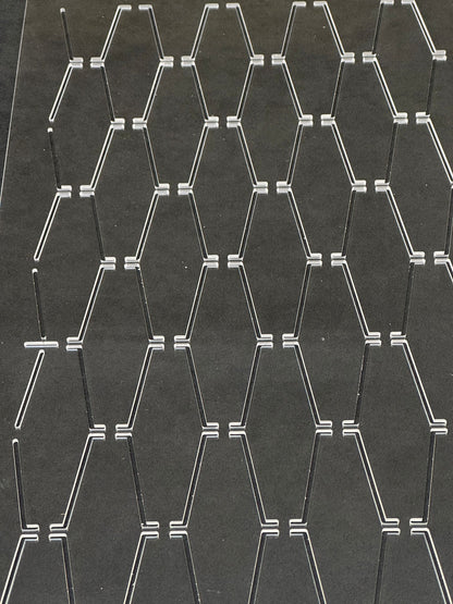 Stitching template High hexagons