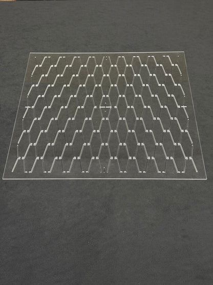 Stitching template High hexagons