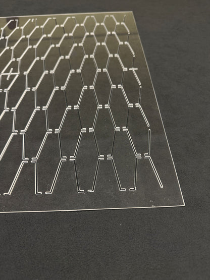 Stitching template High hexagons