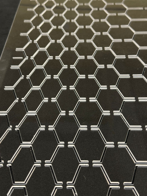Stitching template Stretched hexagons – Upholstery shop
